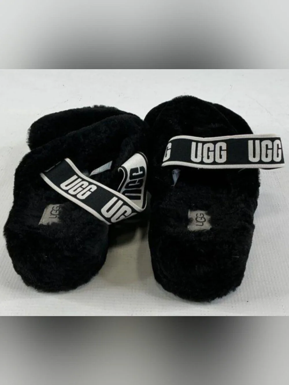 UGG Wmns Oh Yeah Slide 'Black' Sandals Size 9 Used Exc MSRP $100